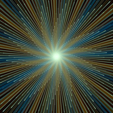 Fraktal Patlama Şablonu serisi. Çizim ve tasarım için kullanılan ince çizgi radyal deseninin oluşturulması.