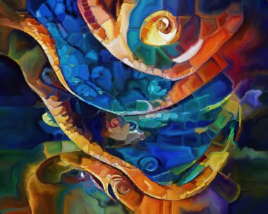 Spiral Dreams serisi. Sanat, hayal gücü ve rüya konularında gerçeküstü doğal formların sanatsal soyutlanması, dokular ve renkler.