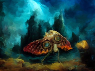 Organik Renkler serisi. Sanat, yaşam ve tasarım konularındaki organik formları, vuruşları ve renk boyalarını anımsatan şekiller..