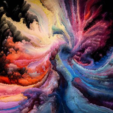 Yüksek Dokular serisi. Sanat, yaratıcılık, hayal gücü ve grafik tasarım konularındaki dokulu renklerin yaratıcı düzenlemesi. Sanalın renkleri ve dokuları aramızdaki uçurumlarda gerçek oluyor..