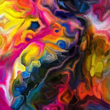 Tessellated Canvas serisi. Birlik arayışı, bütünleşme, gerçeklik görüşü konularında bütünleşik bir bütün oluşturan boya parçalarından oluşan tasarım..
