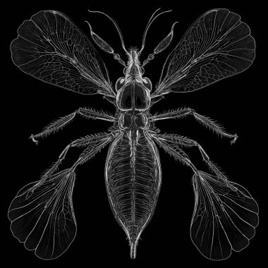 Yaradılış serisinin yaşam formları. Yaşam formu sanatına minimalist bir yaklaşımın kompozisyonu, dijital sanat, ışık algısı, hayal gücü ve yaratıcılık konularındaki noktalar aracılığıyla şekil ve örüntüye odaklanıyor..