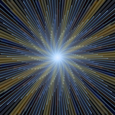 Fraktal Patlama Şablonu serisi. Çizim ve tasarım için kullanılan ince çizgi radyal deseninin oluşturulması.