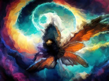 Organik Renkler serisi. Arkaplan, sanat, yaşam ve tasarım konularındaki organik formları, vuruşları ve renk boyalarını anımsatan şekillerden oluşur..