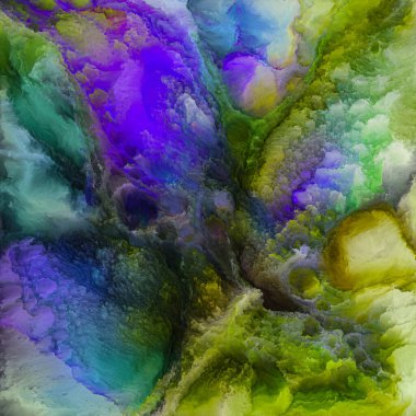 Dokunsal Dokular serisi. Sanat, yaratıcılık ve grafik tasarım konularındaki renkli dinamik dokuların etkileşimi. Sanalın dokuları aramızdaki uçurumlarda gerçek oluyor..