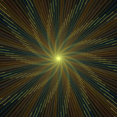 Fraktal Patlama Şablonu serisi. Çizim ve tasarım için kullanılan ince çizgi radyal deseninin oluşturulması.