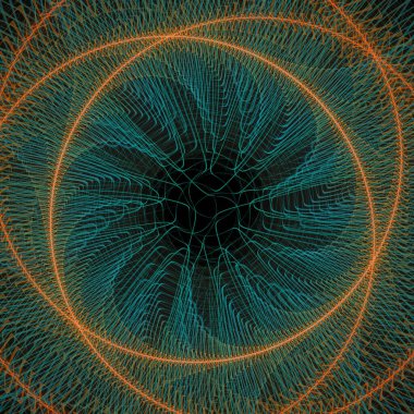 Frekans Hareketi serisi. Modern bilim ve araştırma konularında dalga titreşimleri ve dinamik yayılma şablonu.