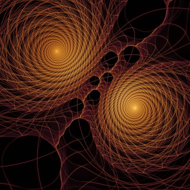 Kuantum Dinamik serisi. Modern bilim ve araştırma konularında dalgalanan frekans dalgalarının arkaplanı.