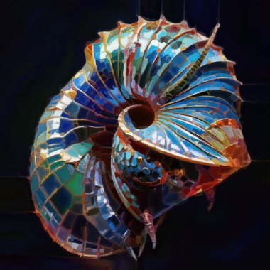 Shape Dreams serisi. Yaratıcılık, hayal gücü, sanat ve tasarım konularında parçalanmış renk kalıplarının dijital suluboya düzenlenmesi.