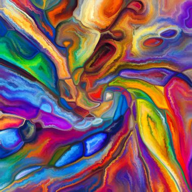 Tessellated Canvas serisi. Renk deseni, parçalanma, yüzey kaplaması, renk entegrasyonu ve tasarım konularında bütünleşik bir bütünlük oluşturan boya parçalarının bileşimi.