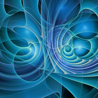 Uzay türbülans serisi. Popüler bilim, eğitim ve araştırma konularında dalgalanan frekans dalgaları örüntüsü.