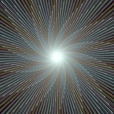 Fraktal Patlama Şablonu serisi. Çizim ve tasarım için kullanılan ince çizgi radyal deseninin oluşturulması.