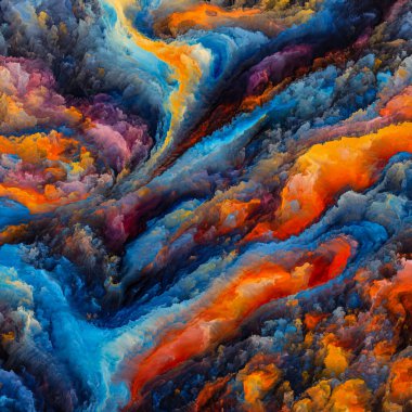 Renklerin Sesi serisi. Yaratıcılık, hayal gücü ve tasarım konularındaki dinamik renkli dokuların arka plan kompozisyonu. İnsan bağlantıları koptuğunda, dokuların sesleri gelişir..