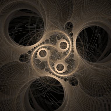 Uzay türbülans serisi. Modern bilim ve araştırma konularında dalgalanan frekans dalgalarının görüntüsü.