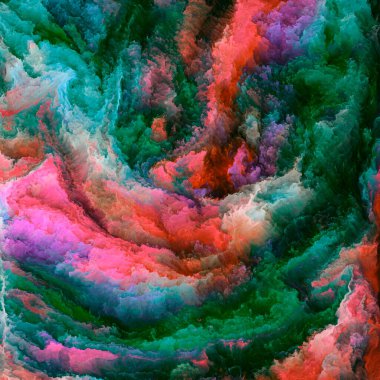 Renklerin Özgünlüğü serisi. Sanat, yaratıcılık ve grafik tasarım konularındaki dinamik renkli dokuların bileşimi. Sanalın dokuları aramızdaki uçurumlarda gerçek oluyor..