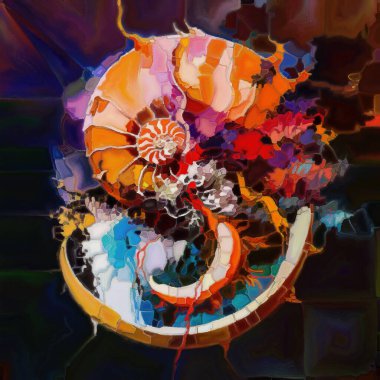 Renk Şekilleri serisi. Sanat, yaratıcılık, hayal gücü ve grafik tasarım konularındaki renk biçimlerinin sanatsal olarak yorumlanmasından oluşan arkaplan.