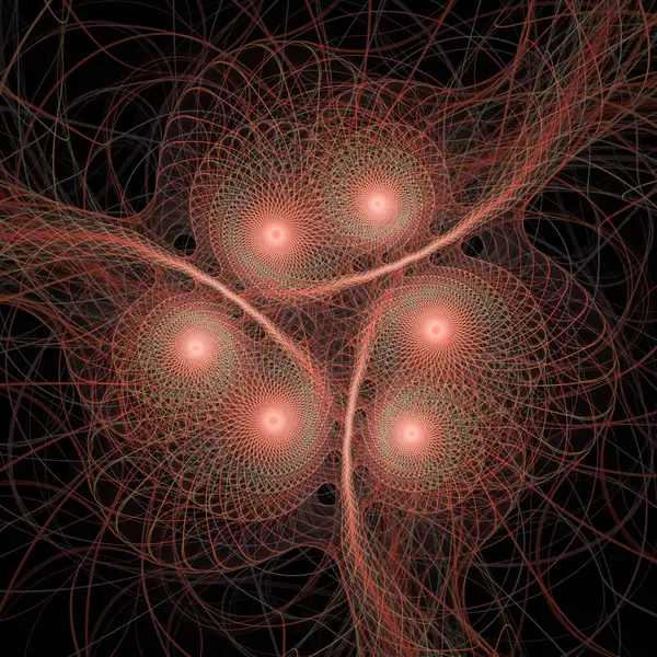 Dalga Fonksiyonu serisi. Modern bilim ve araştırma konularındaki girdap, bükülme ve etkileşim dalgalarından oluşan bir tasarım..