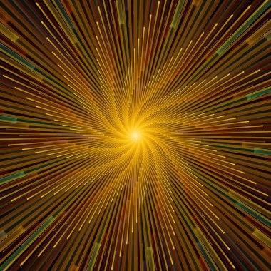 Fraktal Patlama Şablonu serisi. Çizim ve tasarım için kullanılan ince çizgi radyal deseninin oluşturulması.