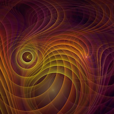 Kuantum Dinamik serisi. Modern bilim ve araştırma konularında dalga titreşimleri ve dinamik yayılma şablonu.