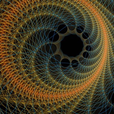 Dalga Fonksiyonu serisi. Modern bilim ve araştırma konularında girdap, bükülme, etkileşim ve dalga deseni tasarımı.