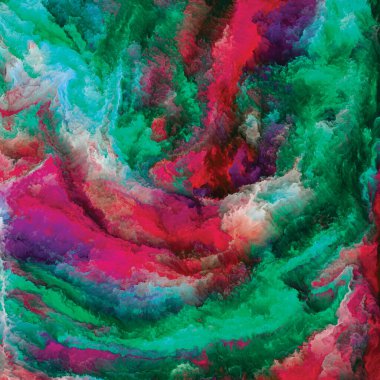 Renklerin Sesi serisi. Sanat, yaratıcılık ve grafik tasarım konularındaki renkli dinamik dokulardan yapılmış tasarım. Sanalın dokuları aramızdaki uçurumlarda gerçek oluyor..
