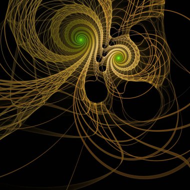 Dalga Fonksiyonu serisi. Modern bilim ve araştırma konularında girdap, bükülme, etkileşim ve dalga deseni tasarımı.