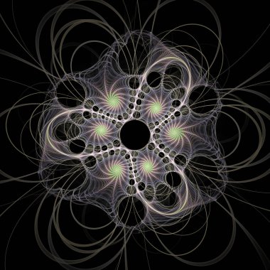 Dalga Fonksiyonu serisi. Popüler bilim, eğitim ve araştırma konularında girdap, bükme ve etkileşim dalgalarından oluşan bir tasarım..