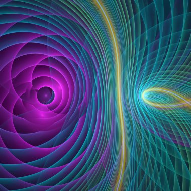 Dalga Fonksiyonu serisi. Modern bilim ve araştırma konularındaki girdap, bükülme ve etkileşim dalgaları..