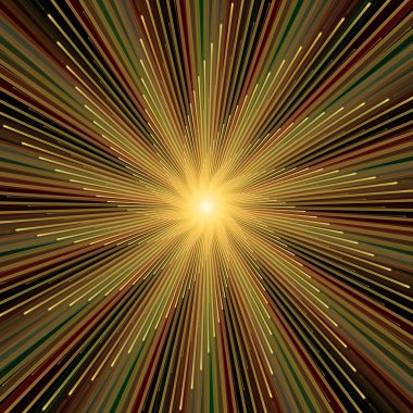 Fraktal Patlama Şablonu serisi. Çizim ve tasarım için kullanılan ince çizgi radyal deseninin oluşturulması.