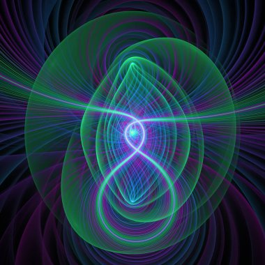 Dalga Fonksiyonu serisi. Modern bilim ve araştırma konularında dalga titreşimlerinin ve dinamik yayılma örüntüsünün arkaplan tasarımı.