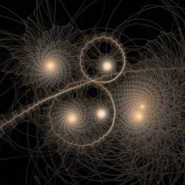 Frekans Hareketi serisi. Modern bilim ve araştırma konularındaki dalga titreşimleri ve dinamik yayılma şablonundan oluşan soyut tasarım.