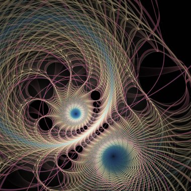 Dalga Fonksiyonu serisi. Popüler bilim, eğitim ve araştırma konularında dalgalanan frekans dalgalarının sanatsal soyutlaması.