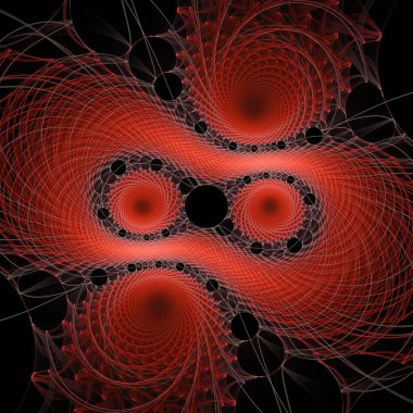 Uzay türbülans serisi. Popüler bilim, eğitim ve araştırma konularında dalga titreşimleri ve dinamik yayılma modelinden oluşan soyut tasarım.