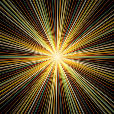 Fraktal Patlama Şablonu serisi. Çizim ve tasarım için kullanılan ince çizgi radyal deseninin oluşturulması.