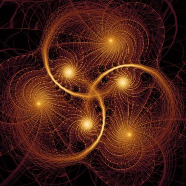 Uzay türbülans serisi. Modern bilim ve araştırma konularında dalgalanan frekans dalgalarının görüntüsü.