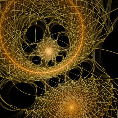 Frekans Hareketi serisi. Modern bilim ve araştırma konularındaki dalga titreşimleri ve dinamik yayılma şablonundan oluşan soyut tasarım.