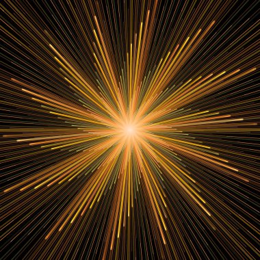 Fraktal Patlama Şablonu serisi. Çizim ve tasarım için kullanılan ince çizgi radyal deseninin oluşturulması.