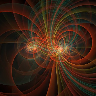 Uzay türbülans serisi. Arkaplan, modern bilim ve araştırma konularındaki girdap, bükülme ve etkileşim dalgalarından oluşur..