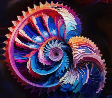 Form Dreams serisi. Yaratıcılık, hayal gücü, sanat ve tasarım konularında parçalanmış renk şekillerinin dijital suluboya görüntüsü.