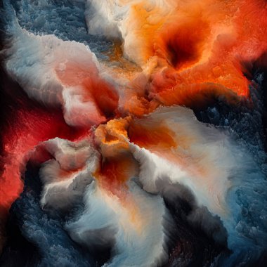 Yüksek Dokular serisi. Yaratıcılık, hayal gücü ve tasarım konularındaki dokulu renklerden yapılmış tasarım. İnsan bağlantıları koptuğunda, dokuların sesleri gelişir..