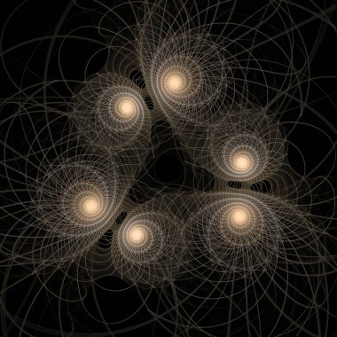 Frekans Hareketi serisi. Modern bilim ve araştırma konularındaki girdap, bükülme ve etkileşim dalgaları..