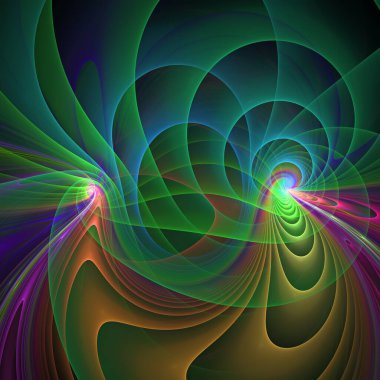 Frekans Hareketi serisi. Modern bilim ve araştırma konularında dalga titreşimleri ve dinamik yayılma şablonu.