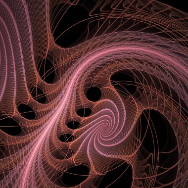 Uzay türbülans serisi. Popüler bilim, eğitim ve araştırma konularında dalgalanan frekans dalgalarının arkaplanı.