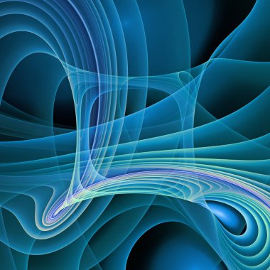 Frekans Hareketi serisi. Modern bilim ve araştırma konularında dalga titreşimleri ve dinamik yayılma şablonu.