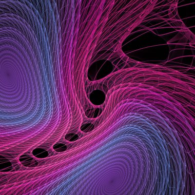 Dalga Fonksiyonu serisi. Modern bilim ve araştırma konularındaki dalga titreşimleri ve dinamik yayılma şablonundan oluşan soyut bir arka plan.