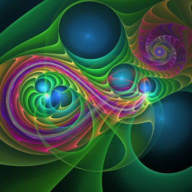 Frekans Hareketi serisi. Modern bilim ve araştırma konularında dalga titreşimleri ve dinamik yayılma şablonu.