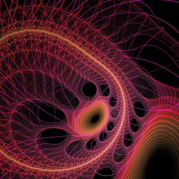 Uzay türbülans serisi. Eðitim, araþtýrma ve modern bilim konularýnda girdap, bükme ve etkileşim deðiþkenlerinin sanatsal soyutlanmasý.