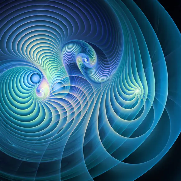 Frekans Hareketi serisi. Modern bilim ve araştırma konularında dalga titreşimleri ve dinamik yayılma şablonu.