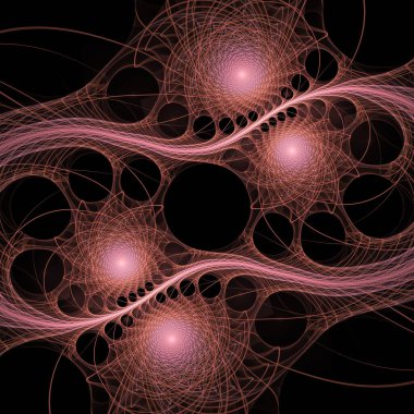 Uzay türbülans serisi. Eðitim, araþtýrma ve modern bilim konularýnda girdap, bükme ve etkileşim deðiþkenlerinin sanatsal soyutlanmasý.