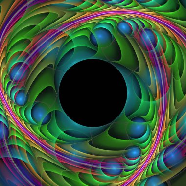 Uzay türbülans serisi. Modern bilim ve araştırma konularındaki girdap, bükülme ve etkileşim dalgalarının bileşimi.